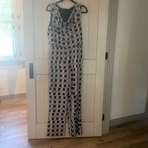 JUMPSUIT flattering rusched cowl neck summer or winter